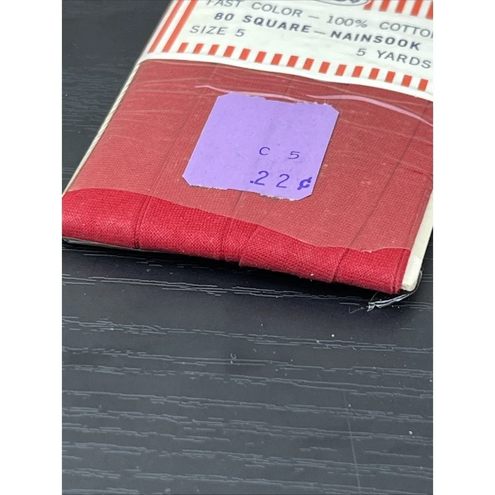 Vintage Boiltex 128 Red Single Fold Bias Tape Size 5 Cotton 5 Yards‎